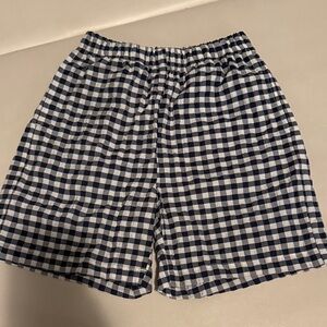 Kid’s Navy Blue Gingham Airy Shorts from Korea Size 6T